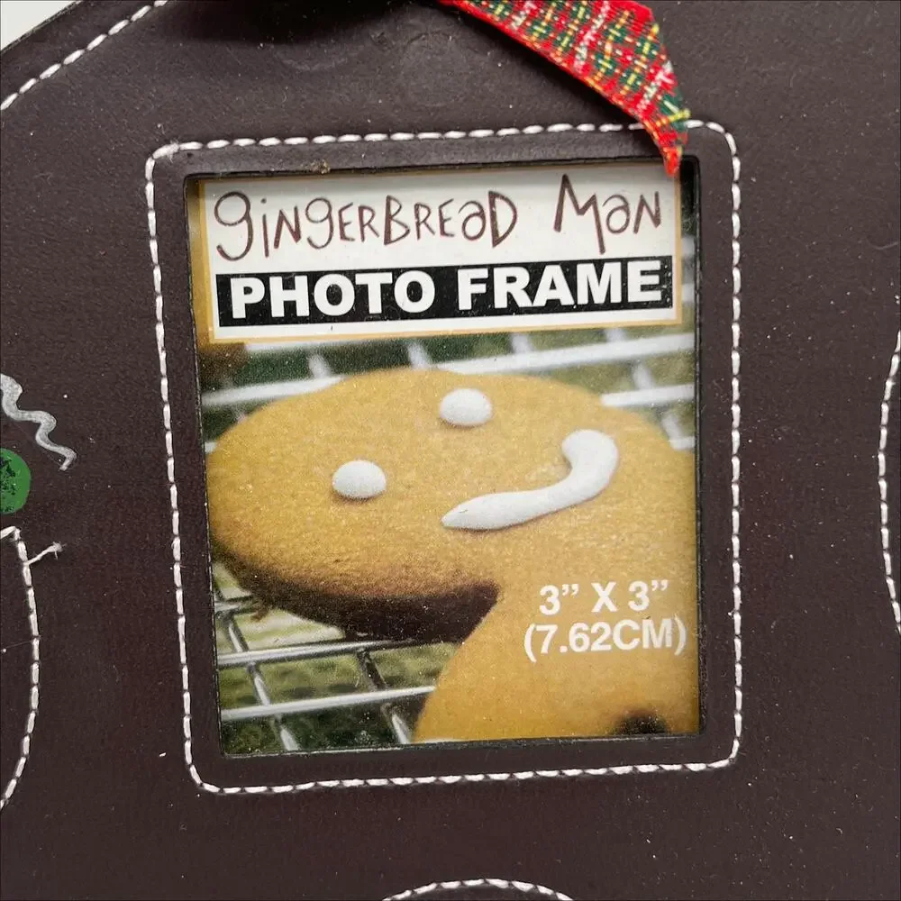 Decorated Gingerbread Man 3x3 Photo Picture Frame